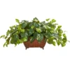 Nearly Natural Pothos Artificial Plant In Metal Planter