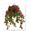 Nearly Natural 37-in Bougainvillea Artificial Plant In Hanging Metal Bowl