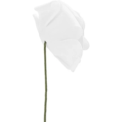3" Artificial Rose Flowers 60pcs Real Looking Fake Rose With Stem For DIY Wedding Bouquets And Bridal Shower, White 6 3" Artificial Rose Flowers 60pcs Real Looking Fake Rose With Stem For DIY Wedding Bouquets And Bridal Shower, White - Image 4