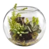 Nearly Natural Mix Succulent Garden With Glass Vase 1 Nearly Natural Mix Succulent Garden With Glass Vase -Artificial Plant Store GUEST 05a42b95 e3b1 4c00 99e0 078fab8f020b