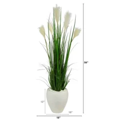 Nearly Natural 4.5-ft Wheat Plum Grass Artificial Plant In White Planter -Artificial Plant Store GUEST 0611258e e905 4cf6 9beb 74d657309d2e