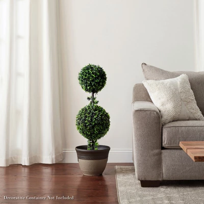 Nature Spring Home Decor Double Ball Artificial Podocarpus Topiary In Sturdy Pot - 36-in 5 Nature Spring Home Decor Double Ball Artificial Podocarpus Topiary In Sturdy Pot - 36-in - Image 3