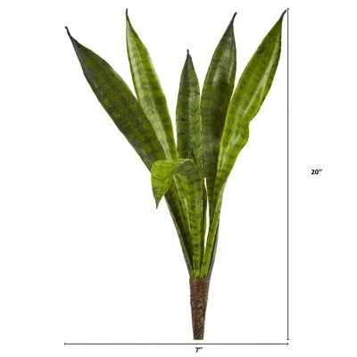 Nearly Natural 20-in Sansevieria Artificial Plant (Set Of 6) 3 Nearly Natural 20-in Sansevieria Artificial Plant (Set Of 6)