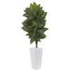 Nearly Natural 4-ft Zebra Plant In White Tower Planter 2 Nearly Natural 4-ft Zebra Plant In White Tower Planter -Artificial Plant Store GUEST 0cf88a47 b4ab 4d70 99ee e168f324fdae
