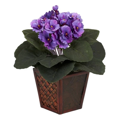 Nearly Natural African Violet With Vase Artificial Plant (Set Of 2) 5 Nearly Natural African Violet With Vase Artificial Plant (Set Of 2) - Image 3
