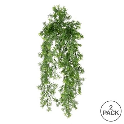 Vickerman 29.5" Artificial Green Spring Grass Hanging Bush, Pack Of 2 4 Vickerman 29.5" Artificial Green Spring Grass Hanging Bush, Pack Of 2 - Image 2