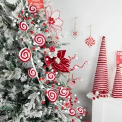 Northlight 30" Candy Cane Swirls And Pom Poms Christmas Garland 9 Northlight 30" Candy Cane Swirls And Pom Poms Christmas Garland -Artificial Plant Store GUEST 1003728d d74b 441b 800b 9f3d7a4f60cf