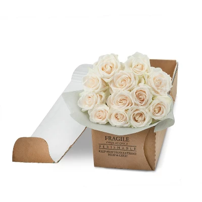 Dozen Fresh Cut White Roses With Vase 5 Dozen Fresh Cut White Roses With Vase - Image 3