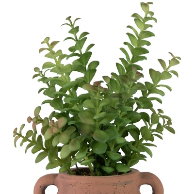 Northlight Real Touch™ Artificial Privet Plant In Vintage Milk Can Style Earthenware Pot - 14" 5 Northlight Real Touch™ Artificial Privet Plant In Vintage Milk Can Style Earthenware Pot - 14" - Image 3