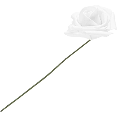 3" Artificial Rose Flowers 60pcs Real Looking Fake Rose With Stem For DIY Wedding Bouquets And Bridal Shower, White 7 3" Artificial Rose Flowers 60pcs Real Looking Fake Rose With Stem For DIY Wedding Bouquets And Bridal Shower, White - Image 5