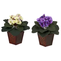 Nearly Natural African Violet With Vase Artificial Plant (Set Of 2) 9 Nearly Natural African Violet With Vase Artificial Plant (Set Of 2) -Artificial Plant Store GUEST 1d11cc0d 43e7 4fe2 8209 23fa6bf98be9