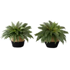 Nearly Natural 23-in Artificial Boston Fern Plant With Handmade Jute & Cotton Basket DIY KIT (Set Of 2) 7 Nearly Natural 23-in Artificial Boston Fern Plant With Handmade Jute & Cotton Basket DIY KIT (Set Of 2) -Artificial Plant Store GUEST 1f1d3ce4 b3c7 41ee 88c4 dfde28ccdc03