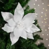 Northlight 24" White Glittered Poinsettia Christmas Stem Spray -Artificial Plant Store GUEST 2020be2a f854 43e0 9eca 2b3a612899ee