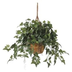 Nearly Natural 26" English Ivy Hanging Basket Silk Plant