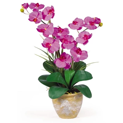 Nearly Natural Double Phalaenopsis Artificial Orchid Flower Arrangement, Cream 10 Nearly Natural Double Phalaenopsis Artificial Orchid Flower Arrangement, Cream - Image 8