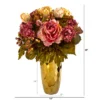 Nearly Natural 19-in Peony Artificial Arrangement In Gold Vase 1 Nearly Natural 19-in Peony Artificial Arrangement In Gold Vase -Artificial Plant Store GUEST 28a97ed9 acfa 49b0 9fb5 db71feff1db1