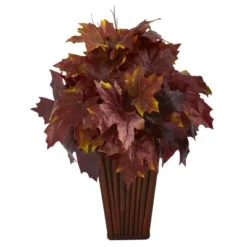 Nearly Natural 19-in Autumn Maple Leaf Artificial Plant In Decorative Planter 11 Nearly Natural 19-in Autumn Maple Leaf Artificial Plant In Decorative Planter -Artificial Plant Store GUEST 29b78e86 f8a3 4d99 9313 9621cd0f178f
