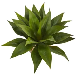 Nearly Natural Agave Artificial Plant In Glazed Clay Pot