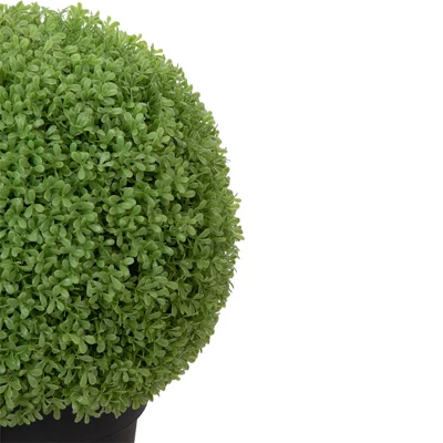 Northlight 22" Artificial Boxwood Ball Topiary In Round Pot, Unlit 4 Northlight 22" Artificial Boxwood Ball Topiary In Round Pot, Unlit - Image 2