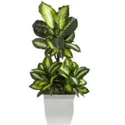 Nearly Natural 46-in Golden Dieffenbachia Artificial Plant In White Metal Planter 9 Nearly Natural 46-in Golden Dieffenbachia Artificial Plant In White Metal Planter -Artificial Plant Store GUEST 2be33b5b 9e50 493e ae34 055876fff263