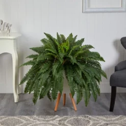 Nearly Natural 2.5-ft Boston Fern Artificial Plant In White Planter With Legs 7 Nearly Natural 2.5-ft Boston Fern Artificial Plant In White Planter With Legs -Artificial Plant Store GUEST 2ea1b030 e7e7 43ba 8459 f6ffef6e4c73