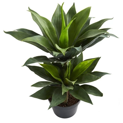 Nearly Natural 29-in Double Agave Succulent Artificial Plant 3 Nearly Natural 29-in Double Agave Succulent Artificial Plant