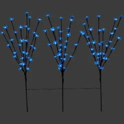 Northlight Set Of 3 Pre-Lit Cherry Blossom Artificial Tree Branches 2.5' - Blue LED Lights -Artificial Plant Store GUEST 31b35d9c aff1 4802 b162 e592a3f54f09