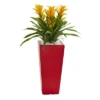 Nearly Natural Triple Bromeliad Artificial Plant In Red Planter, Red 2 Nearly Natural Triple Bromeliad Artificial Plant In Red Planter, Red -Artificial Plant Store GUEST 31f207f5 a52a 4ec9 af34 144ed2433c6c