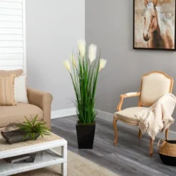 Nearly Natural 4.5-ft Wheat Plum Grass Artificial Plant In Black Metal Planter 7 Nearly Natural 4.5-ft Wheat Plum Grass Artificial Plant In Black Metal Planter -Artificial Plant Store GUEST 3240332c 39b6 46b7 a714 1cbd3f13e72f