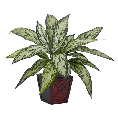 Nearly Natural Silver Queen Artificial Plant (Set Of 2) 4 Nearly Natural Silver Queen Artificial Plant (Set Of 2) - Image 2