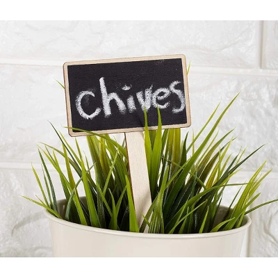 Juvale 24 Pack Plant Marker, Wood Garden Stakes With Chalkboard, Herb Marker Signs, Labels, Tags For Field, Potted Flower 4 Juvale 24 Pack Plant Marker, Wood Garden Stakes With Chalkboard, Herb Marker Signs, Labels, Tags For Field, Potted Flower - Image 2