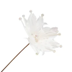 Northlight Beaded Feather Poinsettia Artificial Christmas Pick - 13.75" - White 10 Northlight Beaded Feather Poinsettia Artificial Christmas Pick - 13.75" - White -Artificial Plant Store GUEST 35cc1561 cdc1 4848 9d23 0447c594ffae