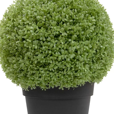 Northlight 22" Artificial Boxwood Ball Topiary In Round Pot, Unlit 5 Northlight 22" Artificial Boxwood Ball Topiary In Round Pot, Unlit - Image 3