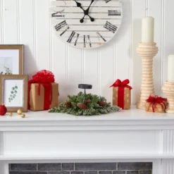 Nearly Natural 16-in Flocked Artificial Christmas Pine Candelabrum With 35 Multicolored Lights And Pine Cones -Artificial Plant Store GUEST 3b42bcf4 9c6a 42fc b35b 96f43c185bbe