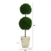 Nearly Natural 4-ft Boxwood Double Ball Artificial Topiary Tree In Country White Planter UV Resistant (Indoor/Outdoor) 2 Nearly Natural 4-ft Boxwood Double Ball Artificial Topiary Tree In Country White Planter UV Resistant (Indoor/Outdoor) -Artificial Plant Store GUEST 3e53db6d 2a22 45bb b1b4 9f1689b52581