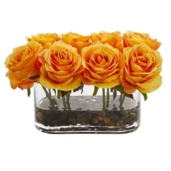 Nearly Natural 5.5-in Blooming Roses In Glass Vase Artificial Arrangement 10 Nearly Natural 5.5-in Blooming Roses In Glass Vase Artificial Arrangement -Artificial Plant Store GUEST 406924d3 b582 4e32 8cff 32c161793c7f