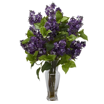Nearly Natural Lilac Artificial Flower Arrangement, Assorted 4 Nearly Natural Lilac Artificial Flower Arrangement, Assorted - Image 2