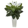 Nearly Natural 3-ft Spathiphyllum Artificial Plant In White Tower Planter 1 Nearly Natural 3-ft Spathiphyllum Artificial Plant In White Tower Planter -Artificial Plant Store GUEST 4acda4a0 52a3 4a1f 89ae 17f699ad7e4f