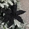 Northlight 26" Black Glittered Poinsettia Christmas Stem Spray