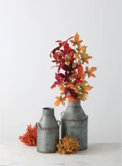 Sullivans Artificial Smilax And Berry 1/2 Orb Decorative Filler 9"H Orange