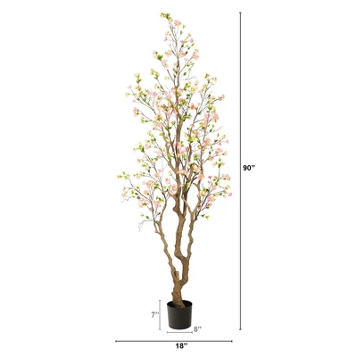 Nearly Natural 7.5-ft Cherry Blossom Artificial Tree 3 Nearly Natural 7.5-ft Cherry Blossom Artificial Tree