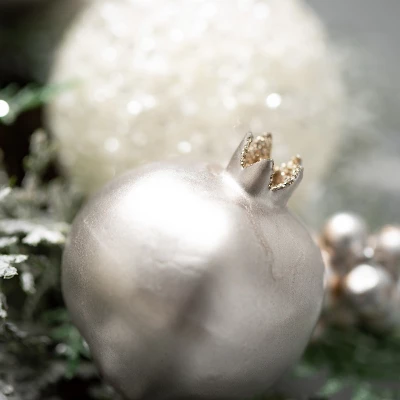 Artificial Winter Pine Orb Multicolor 8"H 3 Artificial Winter Pine Orb Multicolor 8"H