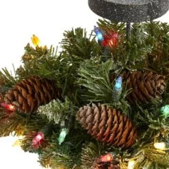 Nearly Natural 16-in Flocked Artificial Christmas Pine Candelabrum With 35 Multicolored Lights And Pine Cones -Artificial Plant Store GUEST 5656005f 0170 4b5b b984 72303045e26a