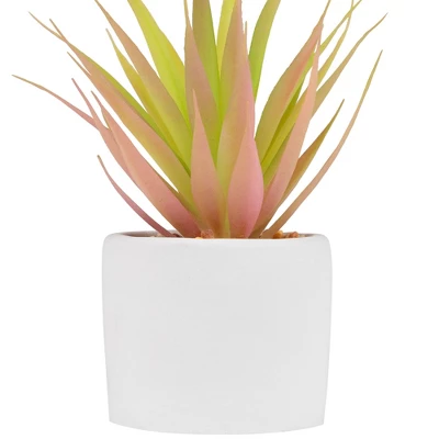 Northlight 6.5" Green Artificial Sword Grass In A White Pot 8 Northlight 6.5" Green Artificial Sword Grass In A White Pot - Image 6