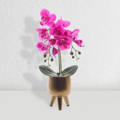 Forever Leaf Artificial Purple Orchid Plant For Decoration In Vase, Indoor Artificial Plant For Home Decor 8 Forever Leaf Artificial Purple Orchid Plant For Decoration In Vase, Indoor Artificial Plant For Home Decor - Image 6