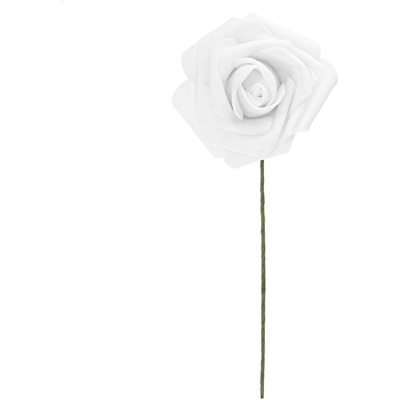 3" Artificial Rose Flowers 60pcs Real Looking Fake Rose With Stem For DIY Wedding Bouquets And Bridal Shower, White 5 3" Artificial Rose Flowers 60pcs Real Looking Fake Rose With Stem For DIY Wedding Bouquets And Bridal Shower, White - Image 3