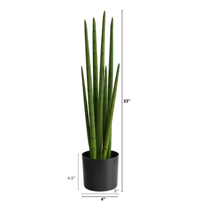Nearly Natural 23-in Sansevieria Snake Artificial Plant 3 Nearly Natural 23-in Sansevieria Snake Artificial Plant