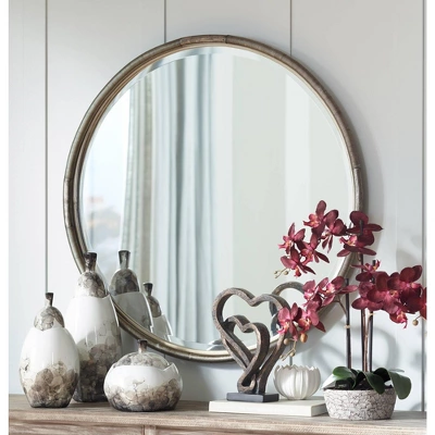 Studio 55D Potted Silk Faux Artificial Flower Realistic Red Orchid In Crackle Gray Vase For Home Decoration Living Room 24" High 7 Studio 55D Potted Silk Faux Artificial Flower Realistic Red Orchid In Crackle Gray Vase For Home Decoration Living Room 24" High - Image 5