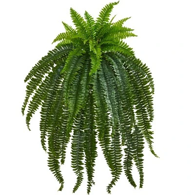 Nearly Natural 46-in Boston Fern Artificial Plant 3 Nearly Natural 46-in Boston Fern Artificial Plant