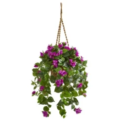 Nearly Natural Bougainvillea Artificial Plant In Basket